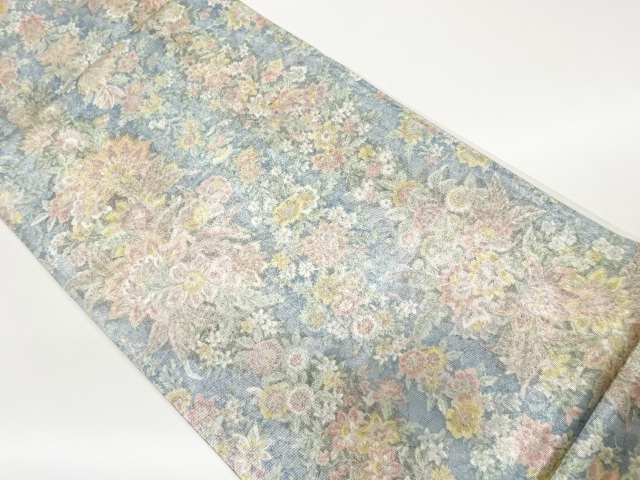 JAPANESE FUKURO OBI / FLORAL SARASA / ARTIST WORK